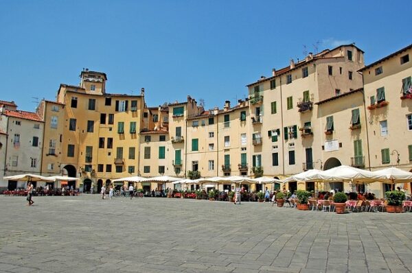 Lucca square in summer