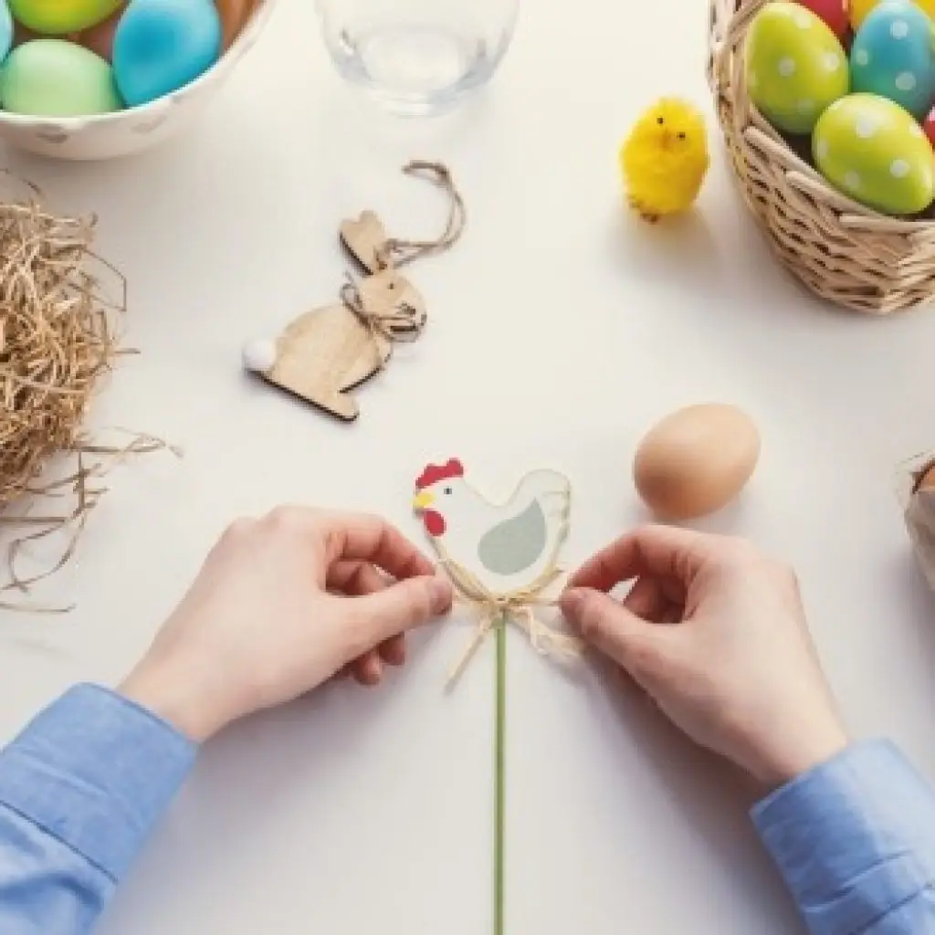 easter eggs and decorations
