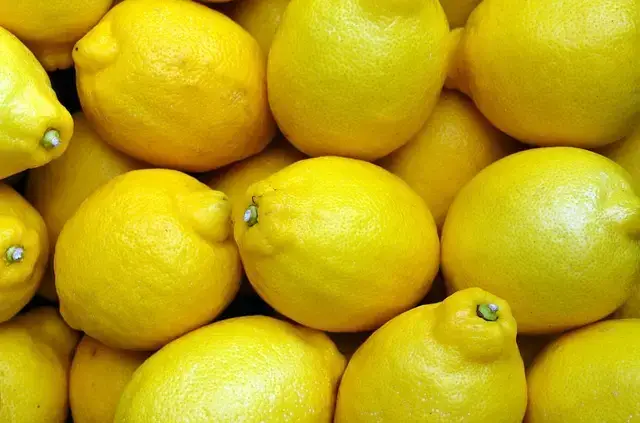 A pile of Sicilian lemons