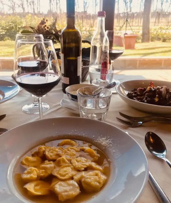 lunch and wine tasting