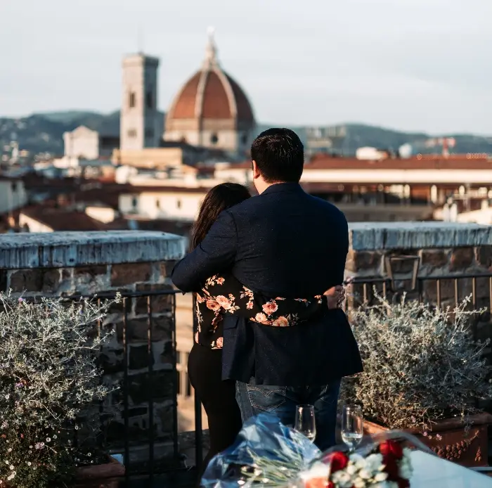 romantic proposal in florence