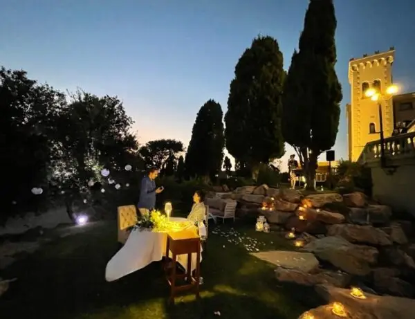 romantic proposal in tuscany