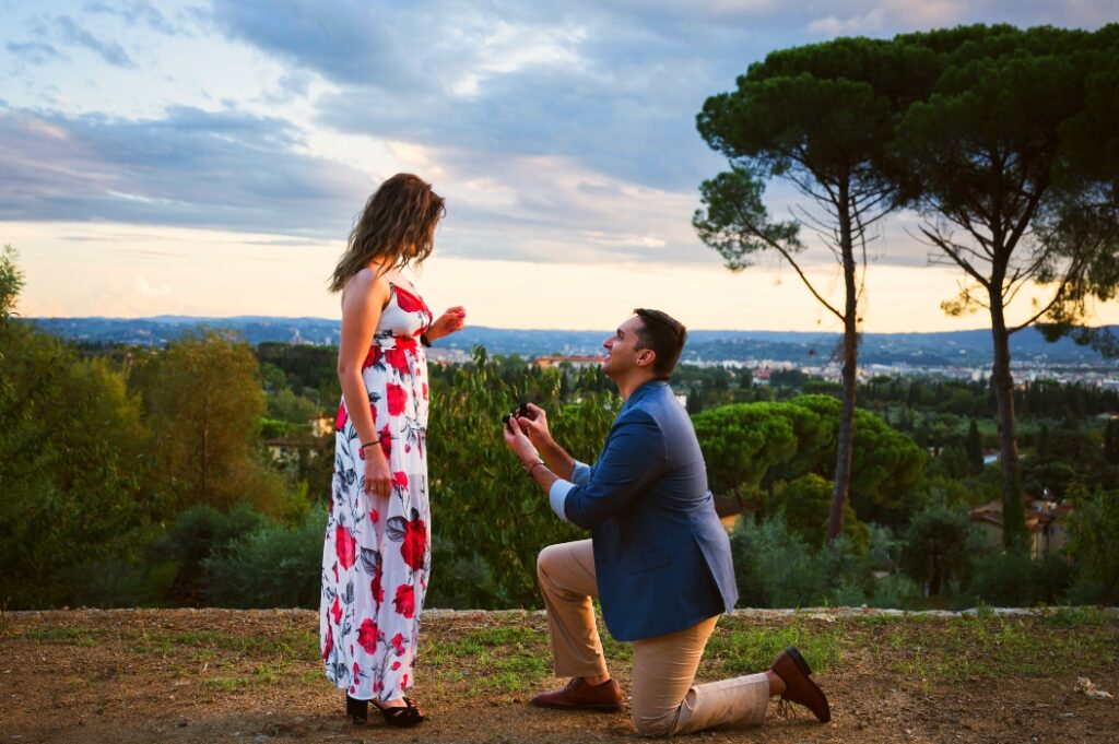 romantic proposal in florence